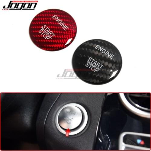 For Mercedes Benz E Class W212 E180 E200 E260 E300 E320 E400 E63 S Carbon Fiber Start Stop Engine Button Trim Sticker Cover