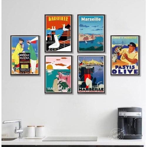 France Marseille Anis (Anis) Olive Travel diamond painting diy poster wall picture full diamond inlaid home decoration gift