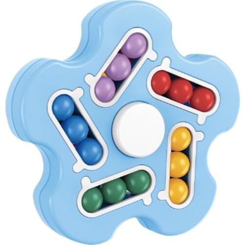 K1KC Rotary Finger Spinner Orbiting Ring Bean Cube Kid’s Party Favor Set Pressure Relief Anxiety Spinning Tops for Children