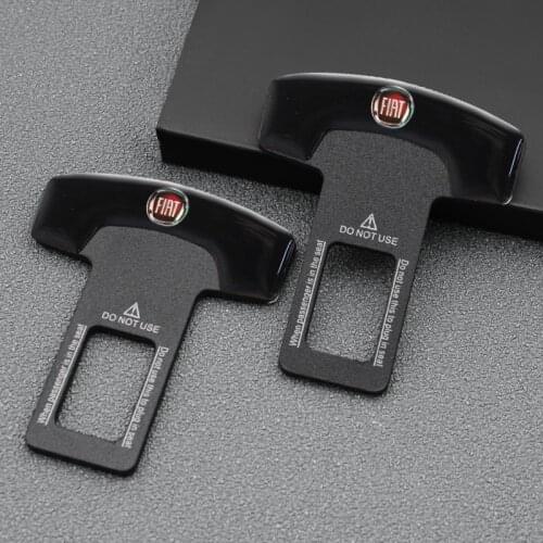 Quality Alloy Car Seat Belt Cover Clip Safety Belt Plug For Fiat JUNTO Abarth 500 Stilo Ducato Palio Bravo Doblo Car Accessories