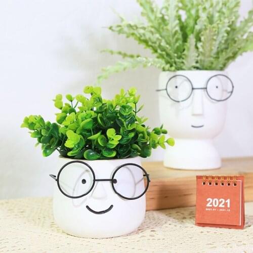 Creative Nordic Ceramic Flowerpot Decoration Home Living Room Countertop Vase Home Decorat Crafts Ornaments