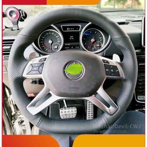 Alcantara leather steering wheel cover For Mercedes-Benz M-Class GL450-Class ML320 ML350 ML400 ML300 GL350 ML500 Auto Interior