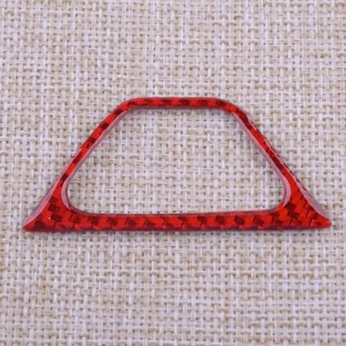 Red Emergency Warning Lamp Light Switch Button Cover Trim Bezel Carbon Fiber Fit for Chevrolet Camaro 2016 2017 2018 2019 2020