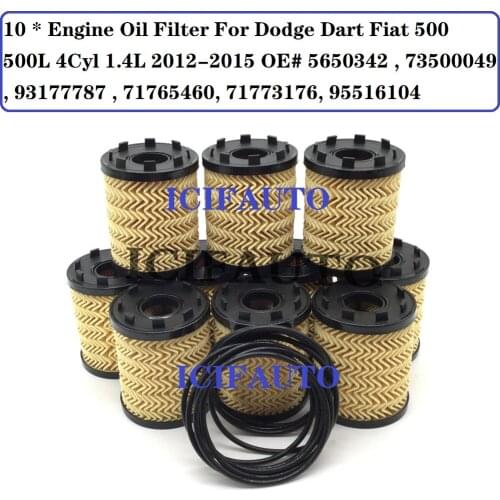 Engine Oil Filter For Dodge Dart Fiat 500 500L 4Cyl 1.4L 2012-2015 5650342 , 73500049 , 93177787 , 71765460, 71773176, 95516104