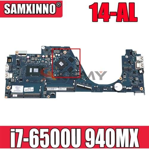 For HP 14-AL Laptop Motherboard With i7-6500u CPU 940MX GPU 855836-001 855836-501 855836-601 DAG31AMB6D0 100% Tested Fast Ship