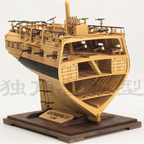 HMS Enterprise 1:160 boxwood tail cross section Wood model ship kit - boxwood
