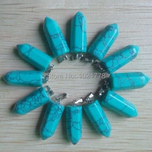 2018 fashion jewelry stone pillar Pendants Charms Point Pendants jewelry 20pcs/lot Wholesale Free shipping