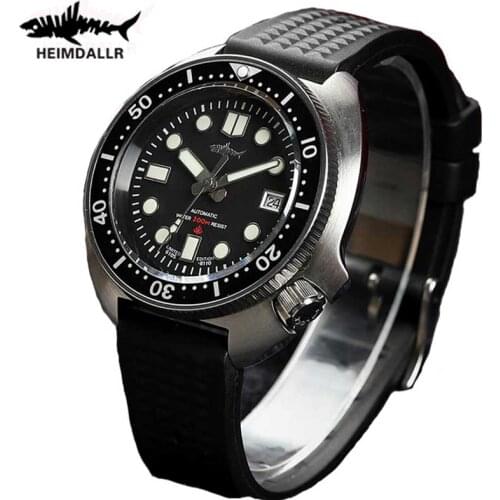 HEIMDALLR Mens 300M Dive Watch Sapphire 47mm Black Dial Luminous Switzerland Top ETA2824 Movement Automatic Mechanical Watches