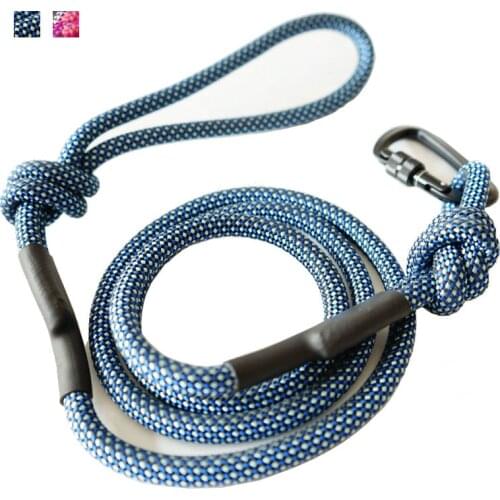 2021 Dog Leash Large Dog Reflective Rope Durable Large Dog Leash Walking Big Dog Collar Strengthen Traction Harness Round Nylon