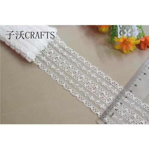 Wholesale ! 200 yards high quality White black lace ribbon / width 50mm, diy clothing, dress, jewelry and other accessories