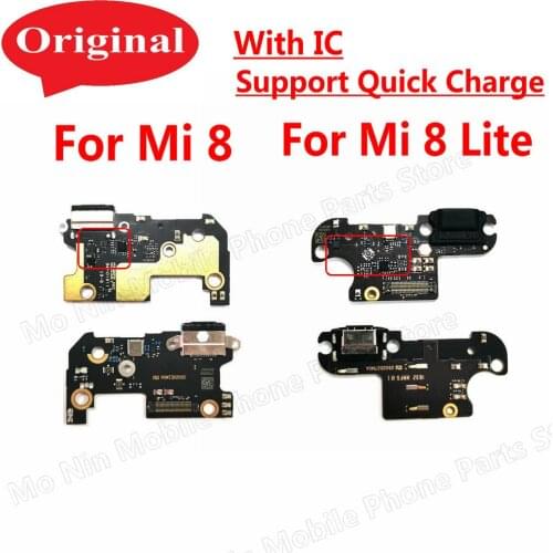 New Microphone Module+USB Charging Port Board Flex Cable Connector Parts For Xiaomi Mi8 Mi8 Lite Mi8SE Replacement