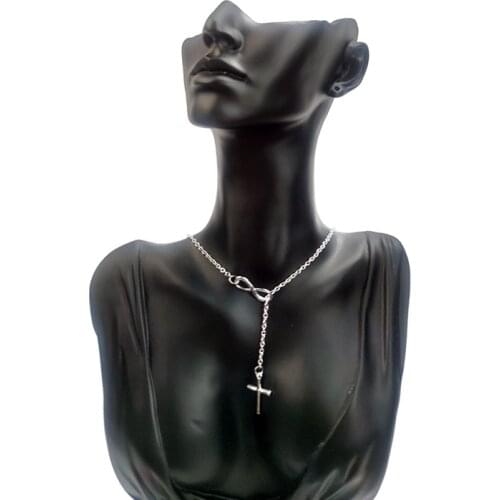 Necklace for Women Pendant Necklace Cross Chain Gothic Stainless Steel Jewelry Fashion Punk Gift Accessoires Egirl Hiphop Retro