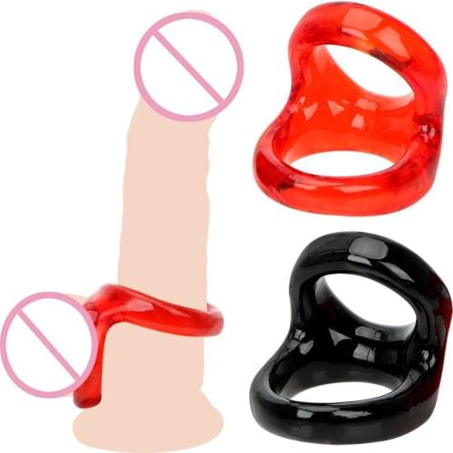 Cock Ring Soft Silicone Time Delay Ejaculation Male Chastity Cage Stretcher Penis Ring Couples Sex Product Sex Toys for Men