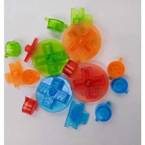 Transparent colour for Gameboy Classic Colorful Key buttons Replacement for GB DMG A B buttons D-pad Button Kit accessories