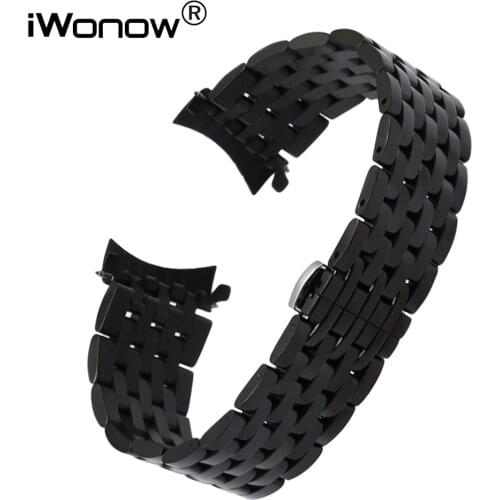 Curved End Stainless Steel Watchband for Oris Maurice Lacroix Rado Watch Band Butterfly Buckle Strap Wrist Bracelet 18 20 22mm