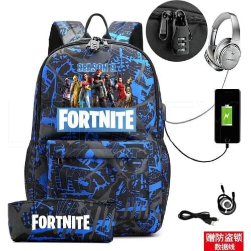 Casual Backpack Student Bag USB Charging MINECRAFT Backpack Travel Backpack Girls Boys Laptop Dayback