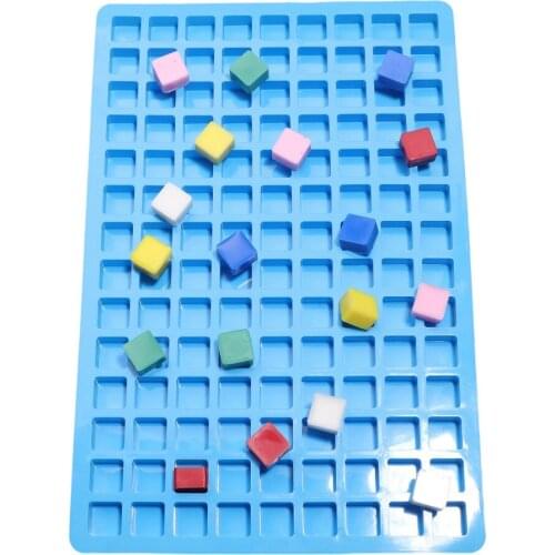 Silicone 126 Holes Mini Square Shape Cube Mold for Ice Cake Tray Cubes Candy Chocolate Pudding Jelly Party Bar Whisky Tools