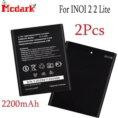 Mcdark For INOI 2 2 Lite Battery Replacement High Quality 2200mAh Back Up Bateria For INOI 2 2 Lite Smart Phone