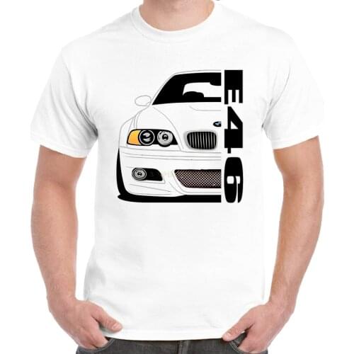 FAN BMW E46 Front HALF DRAWING ART GRAPHIC DESIGN HIGH QUALITY HEAVY T-Shirt