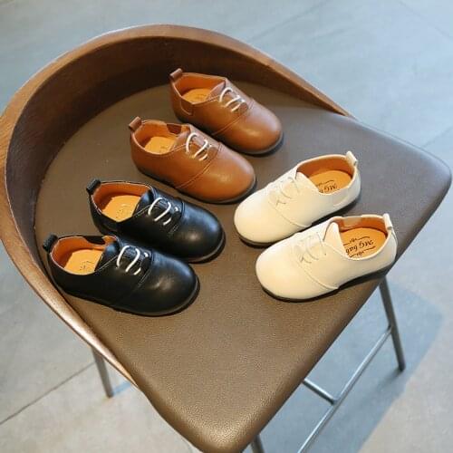 2021 Spring and Autumn Childrens Peas Shoes Boys and Girls PU Leather Shoes Baby Toddler Shoes Casual Shoes Kids Shoes Boys