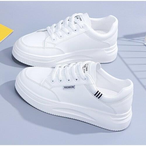 Little White Shoes Female 2021 Autumn New Ins Tide Thick-Soled Casual Shoes Trifle Sports Wild board shoes women