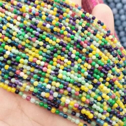 1 string =190pcs nature stone round ball size 2.0mm gem stone strings for women bracelets make and jewelry diy findings top sell