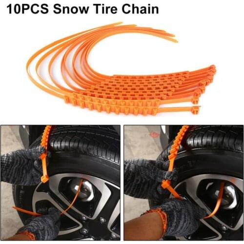 10pcs 92cm Car Universal Anti Skid Snow Chains Nylon for Car Truck Snow Mud Wheel Tyre Tire Cable Ties Car Accessories Dropshipp