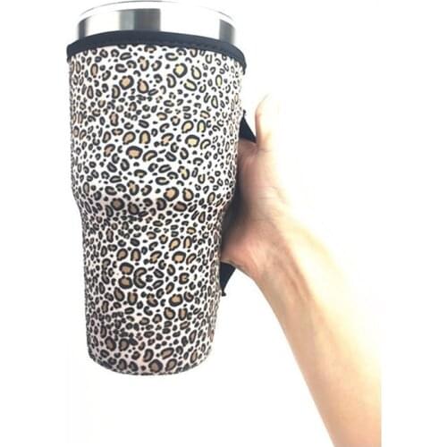10pcs/lot Leopard Print Rainbow Sunflower Water Bottle Cover Neoprene Insulated Sleeve bag Case Pouch for 30oz Tumbler Cup