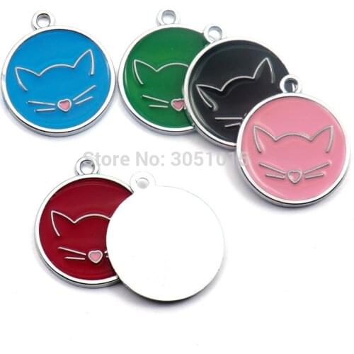 Wholesale 100Pcs Cute Personalized Dog ID Tags Pet ID Tags For Cats Dogs Collar Accessories Dog Tag Engraved Pet Shop Name Tag
