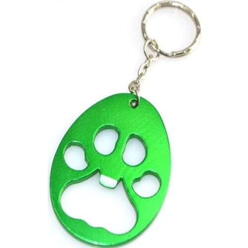 100pcs/lot Fast shipping Wholesale Metal pawprint beer bottle opener cheap bulk bottle opener keychain