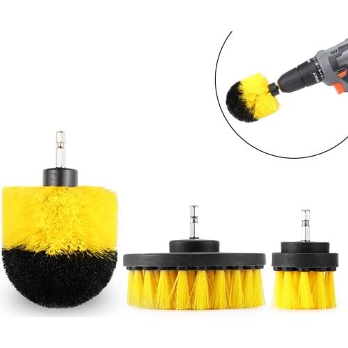 2 / 3.5 / 4 inch electric drill brush disc drill bit brush floor tile carpet cleaning brush car wheel scouring pad polishing