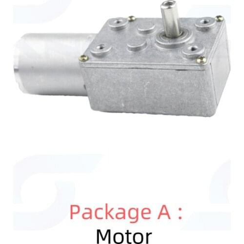 370WG 24V DC 0.6/2/3/6/10RPM High Torque Turbo Reversed Worm Geared Motor Slow Speed Electric Motor Micro Motor
