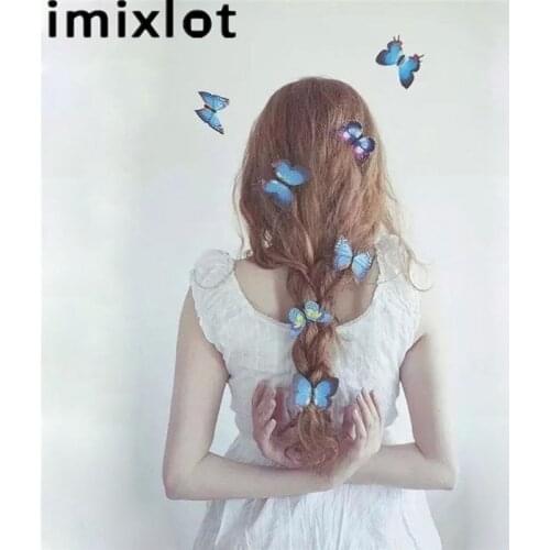 5Pcs/set Lovely Butterfly Hair Clips for Women Bridal Wedding Photography Costume Headwear Accessories