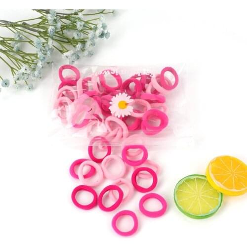 50pcs/set Baby Girls Colorful Scrunchie Hair Rope Ties For Girls Kids Women Nylon Headbands Ponytail Holder Hair Accessories