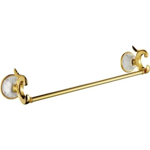 FREE SHIPPING new design 24k gold WHITE single towel bar
