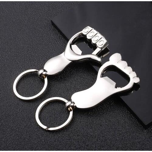 DHL Silver Thumb Hand Metal Keychain Key Ring Beer Bottle Opener Wedding Gift Kitchen Bar Tools SN872