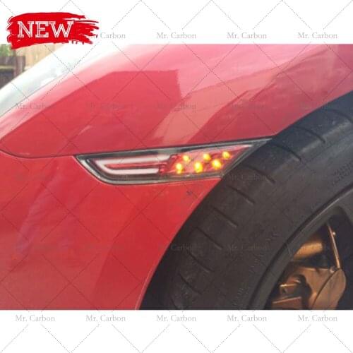 FOR NISSAN R35 GTR FRONT FENDER TURN SIGNAL TRIM BODY KIT TUNING PART FOR GT-R R35 FENDER LAMP LIGHT RACING