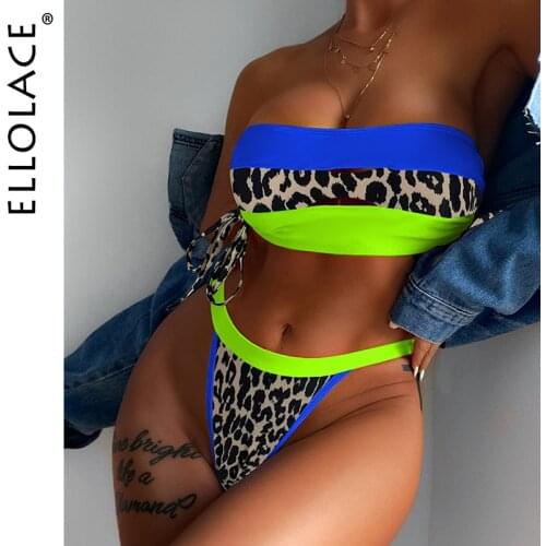 Леопардовые купальники ELLOLACE China At AliExpress