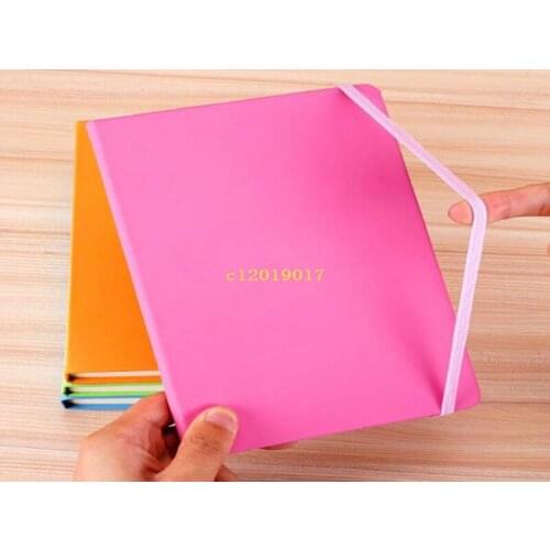 Classic Notebook Hardcover Notebook A5 Costom Design College Ruled PU Leather with Pocket Elastic Closure Banded 200sheets