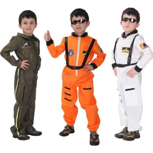 Halloween Special Forces Policeman Pilot Astronaut Cloth Cosplay Costume Kids Girl Boy Masquerade Party Dress Suit Uniform Gift