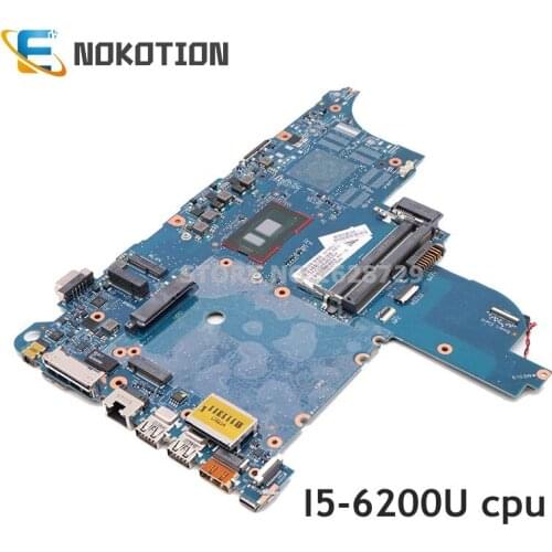 NOKOTION For HP Elitebook 640 650 G2 Laptop motherboard I5-6200U CPU 6050A2723701-MB-A02 840716-601 840716-001 Mainboard DDR4