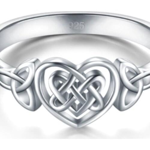 Megin D Hot Sale Classic Office Romantic Heart Copper Rings for Men Women Couple Family Friend Wedding Fashion Gift Jewelry