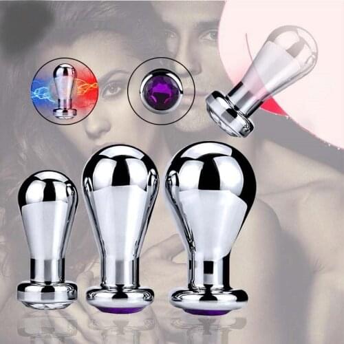 Metal Ass Plug Large Jewelry Anal Plug Oval dilatador Anal Ball Prostate Massager buttplug Anal Sex Toy for Women Men