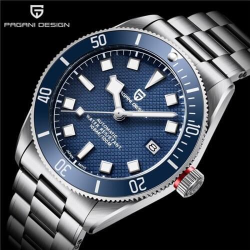 PAGANI DESIGN Black Mens Watches 2021 Brand Luxury Mechanical Watch Men Automatic Wristwatch business waterproof 100M Male Watch