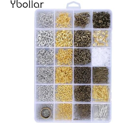 1 Box Jewelry Finding Kit Jump Rings/Lobster Clasps/Crimp Beads/Ear Hooks/Screw Eye Pins/Pliers/Beading Wires Jewelry Tool Sets