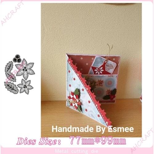 Christmas Flowers set Metal Cutting Dies for diy Scrapbooking Photo Album Decorative Embossing PaperCard Crafts Die2020