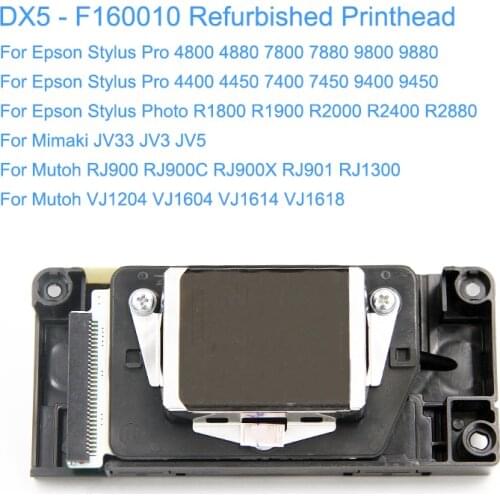 98% New F160010 Unlocked Printhead DX5 Print Head For Epson 7800 7880 9800 9880 4400 4800 4880 9400 R1800 R1900 R2000 R2400