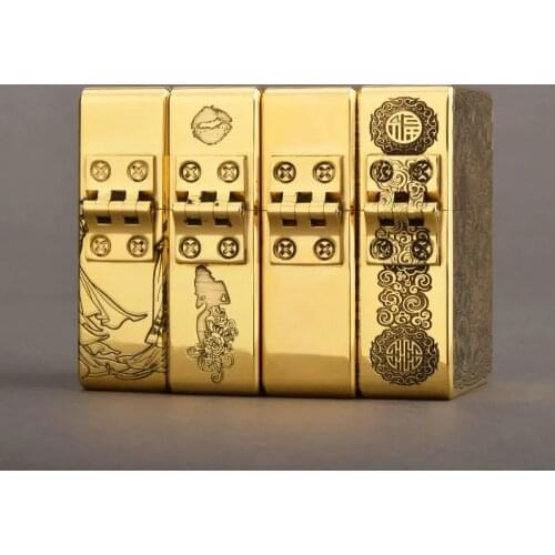 New armor shield Zorro 915s thickened deep carved deep original copper brass personality windproof kerosene lighter men