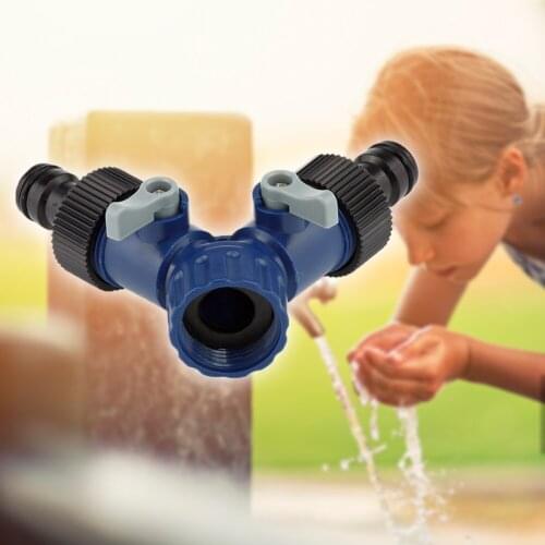 NEW Faucet Y-Type Distribution Connection 2 Way Tap Water Splitter Garden Tap Irrigation Valve Hose Pipe Quick Connector Adapter