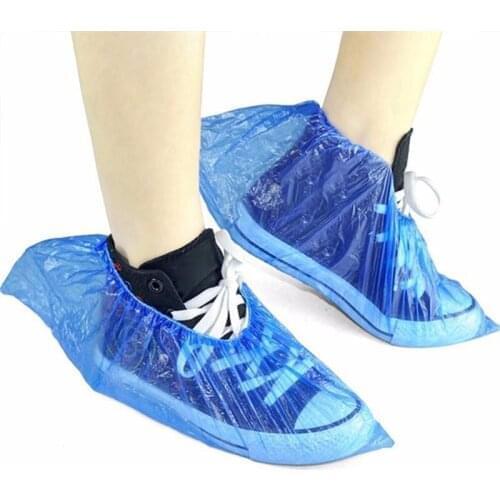 100Pcs Shoes Cover Disposable Plastic Anti Droplet Dust Rain Shoe Covers Outdoor Rainy Disposable Waterproof Shoe Cover